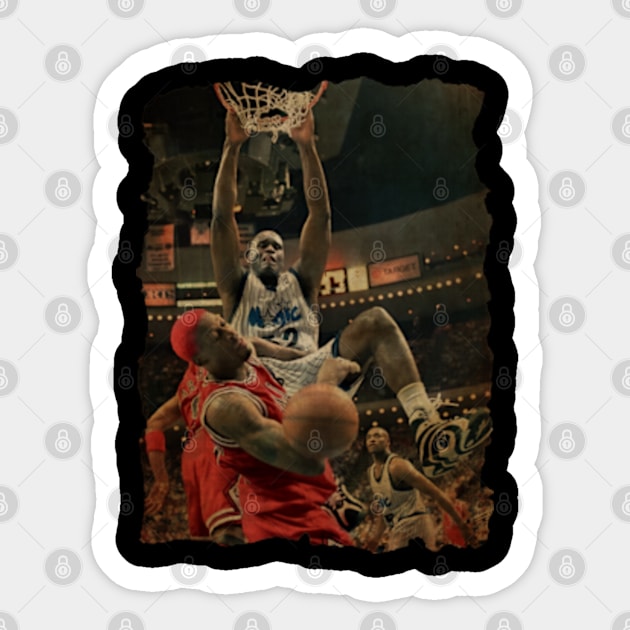 Shaq Attack Rodman Vintage Sticker by CAH BLUSUKAN